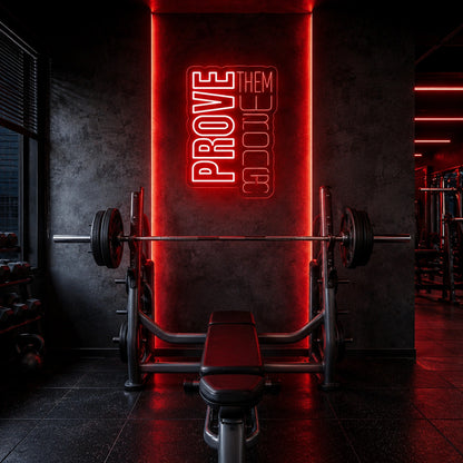 An Empty Gym Room With LED Neon Sign - 01 Original Product Image