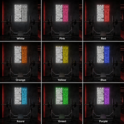 An Empty Gym Room With LED Neon Sign - 05 Color Grid
