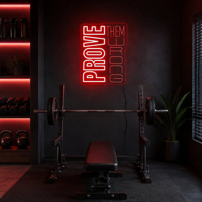 An Empty Gym Room With LED Neon Sign - Shineneon