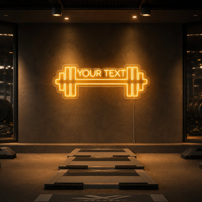 An Empty Gym With Rows LED Neon Sign - 01 Original Product Image
