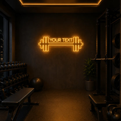 An Empty Gym With Rows LED Neon Sign - 02 High-Converting Product Image