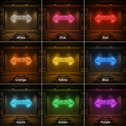 An Empty Gym With Rows LED Neon Sign - 05 Color Grid