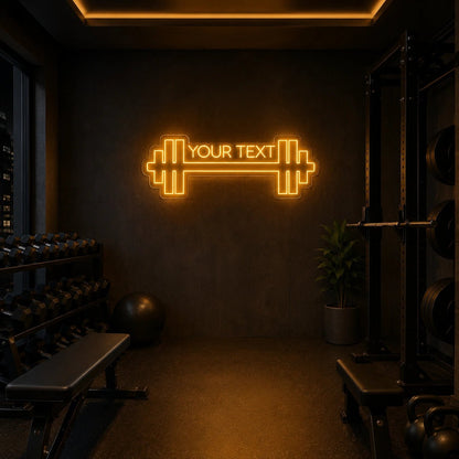 An Empty Gym With Rows LED Neon Sign - Shineneon