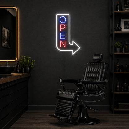 An Office Chair Sitting In LED Neon Sign - 04 Size Image
