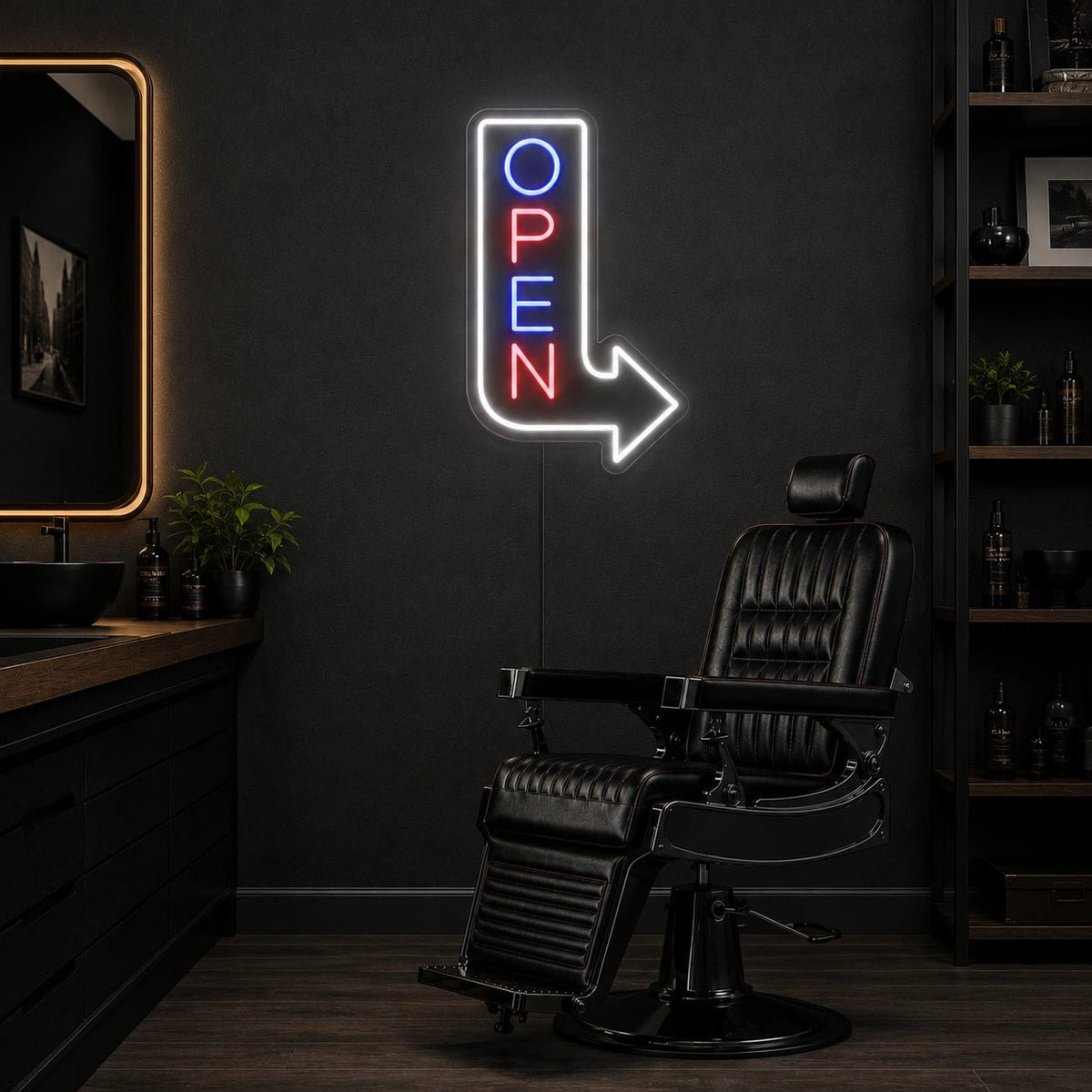An Office Chair Sitting In LED Neon Sign - Shineneon
