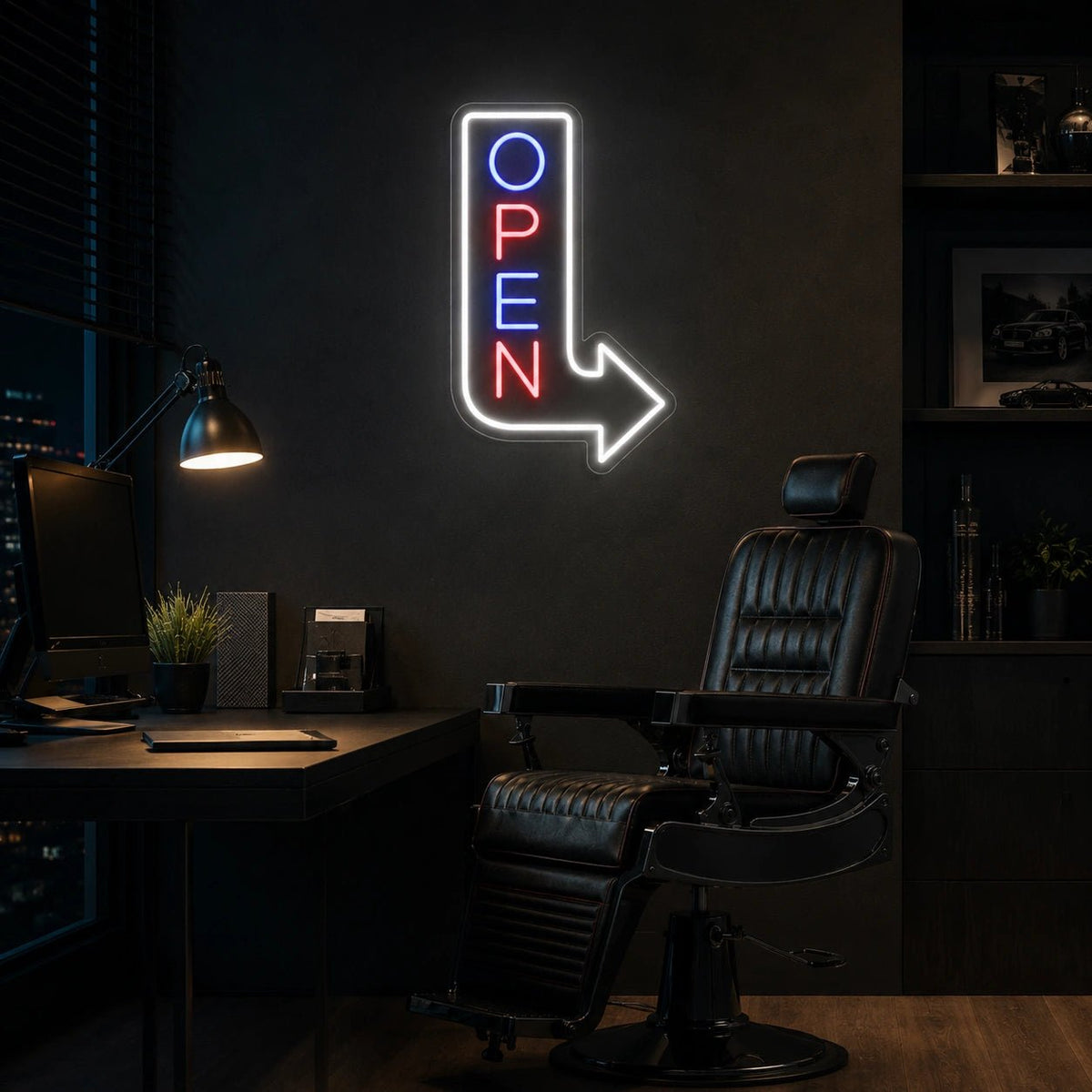 An Office Chair Sitting In LED Neon Sign - Shineneon