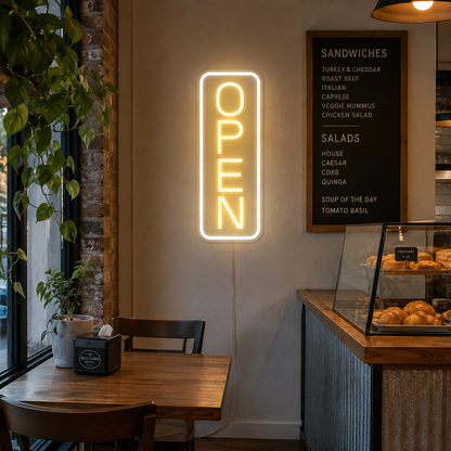 An Open Is Lit Wall Decor LED Neon Sign - 03 Real Lifestyle Scene