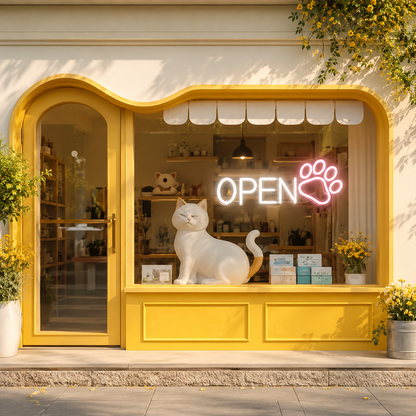 An Open With A LED Neon Sign - 01 Original Product Image