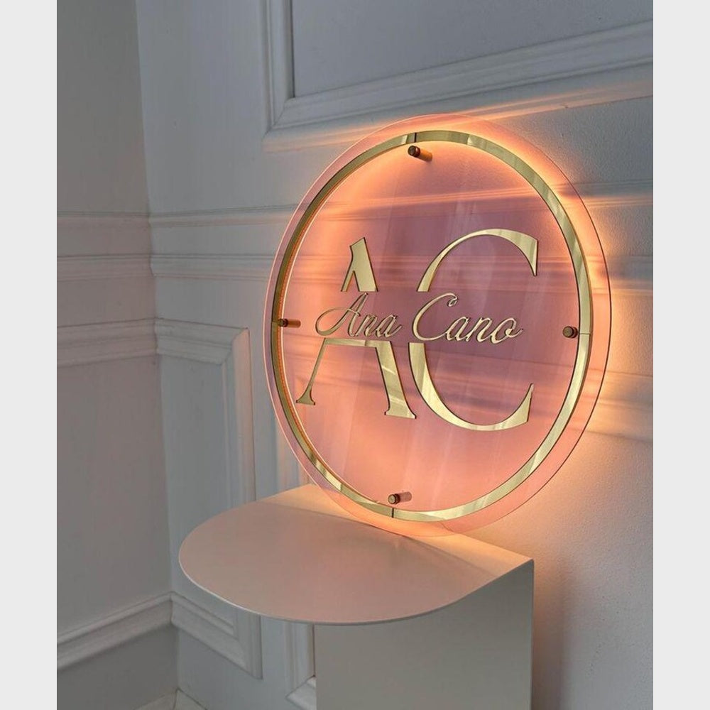 Ana Cana Salon Acrylic Business Logo Sign