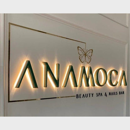 Anamoca Nails Bar 3D Backlit Channel Letters Led Light Sign - Shineneon
