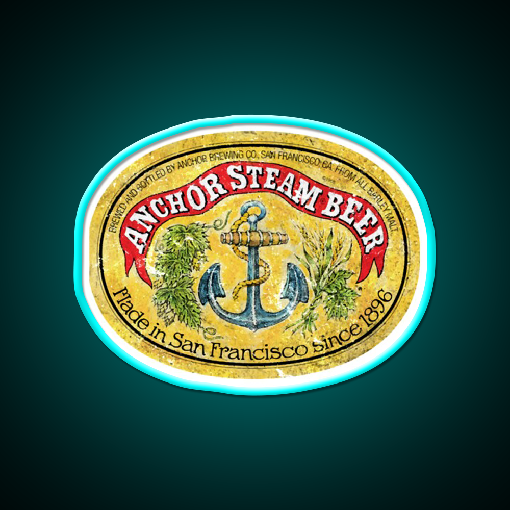 Anchor Steam Beer Bar Decor Led Neon Sign Rgb Color - Size and dimension reference