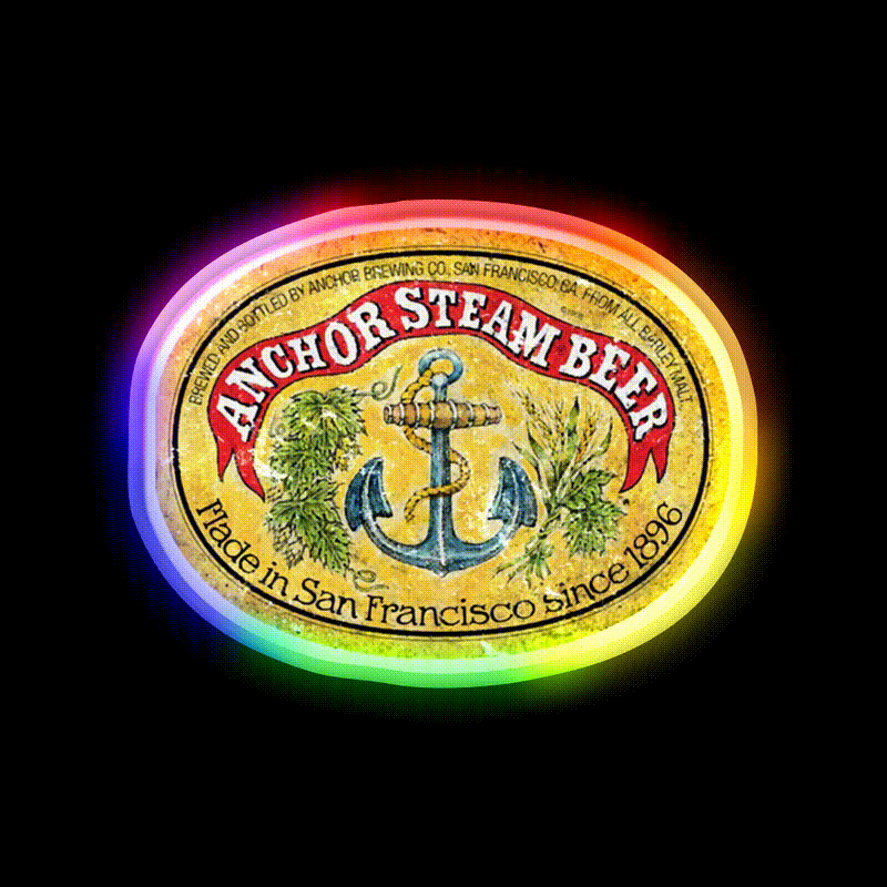 Anchor Steam Beer Bar Decor Led Neon Sign Rgb Color - LED neon sign close-up detail