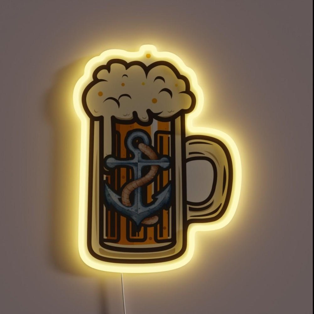 Anchor Steam Beer Pint Rgb Led Neon Sign Bar Wall Art - Shineneon