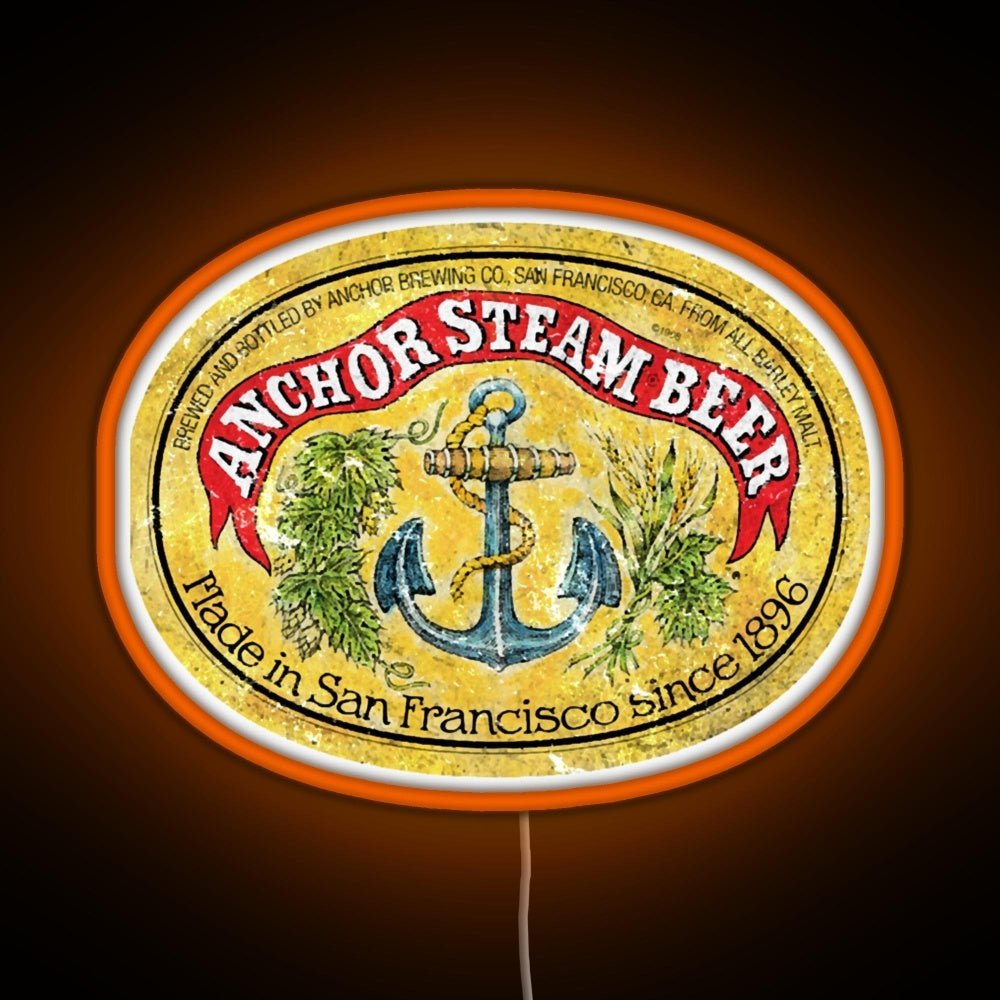 Anchor Steam Beer Rgb Led Neon Sign Pop Wall Art - Shineneon