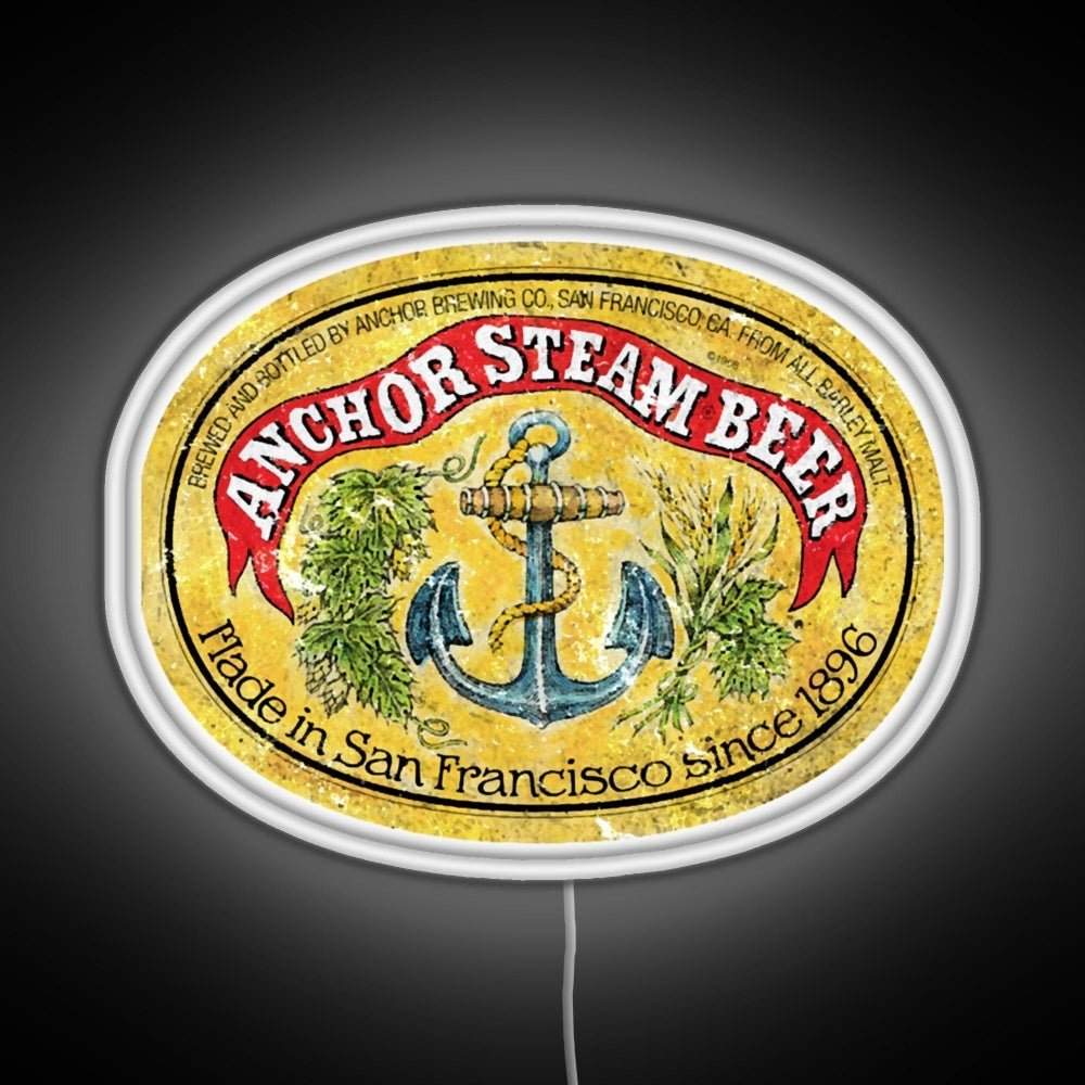 Anchor Steam Beer Rgb Led Neon Sign Pop Wall Art - Shineneon