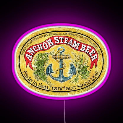 Anchor Steam Beer Rgb Led Neon Sign Pop Wall Art - Shineneon