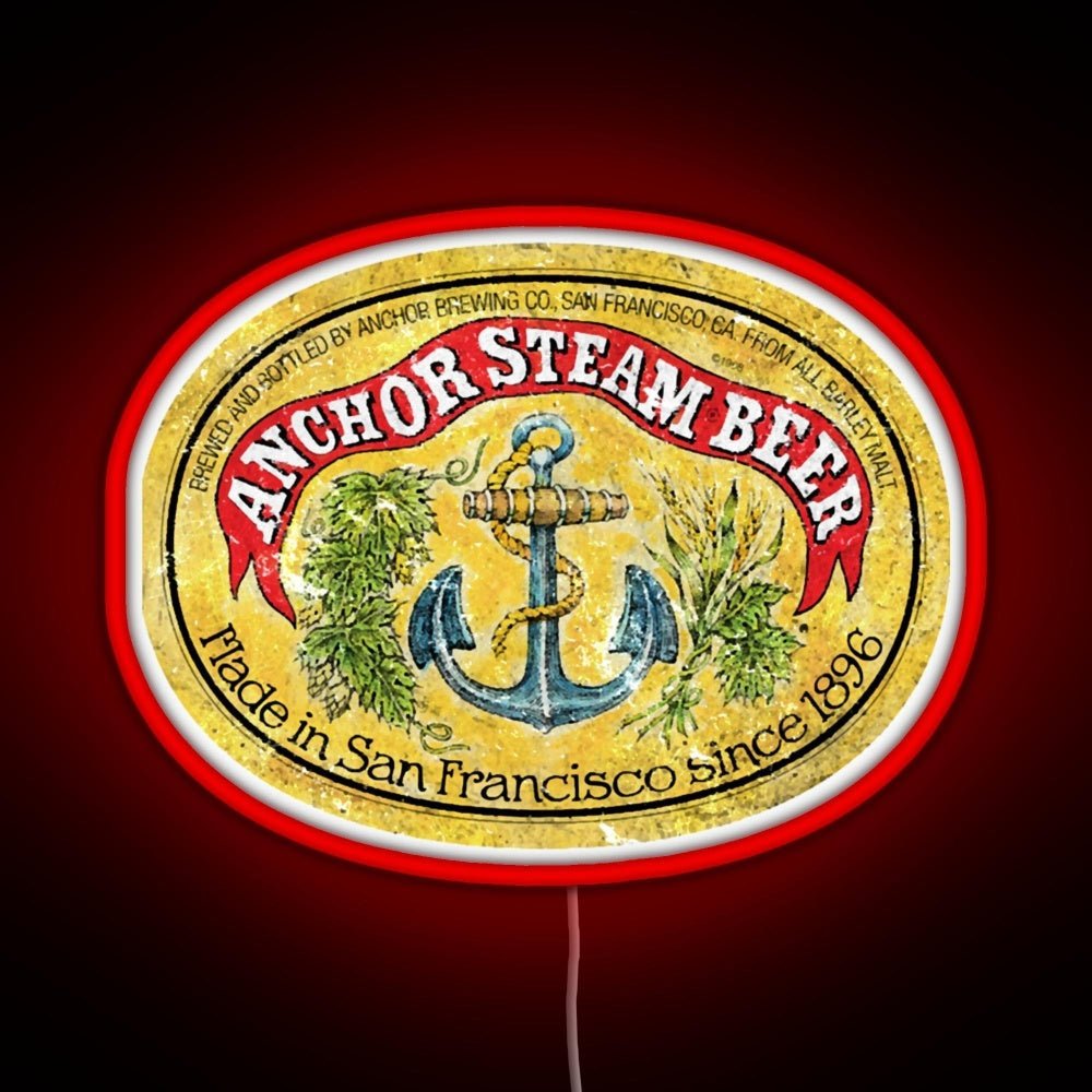 Anchor Steam Beer Rgb Led Neon Sign Pop Wall Art - Shineneon