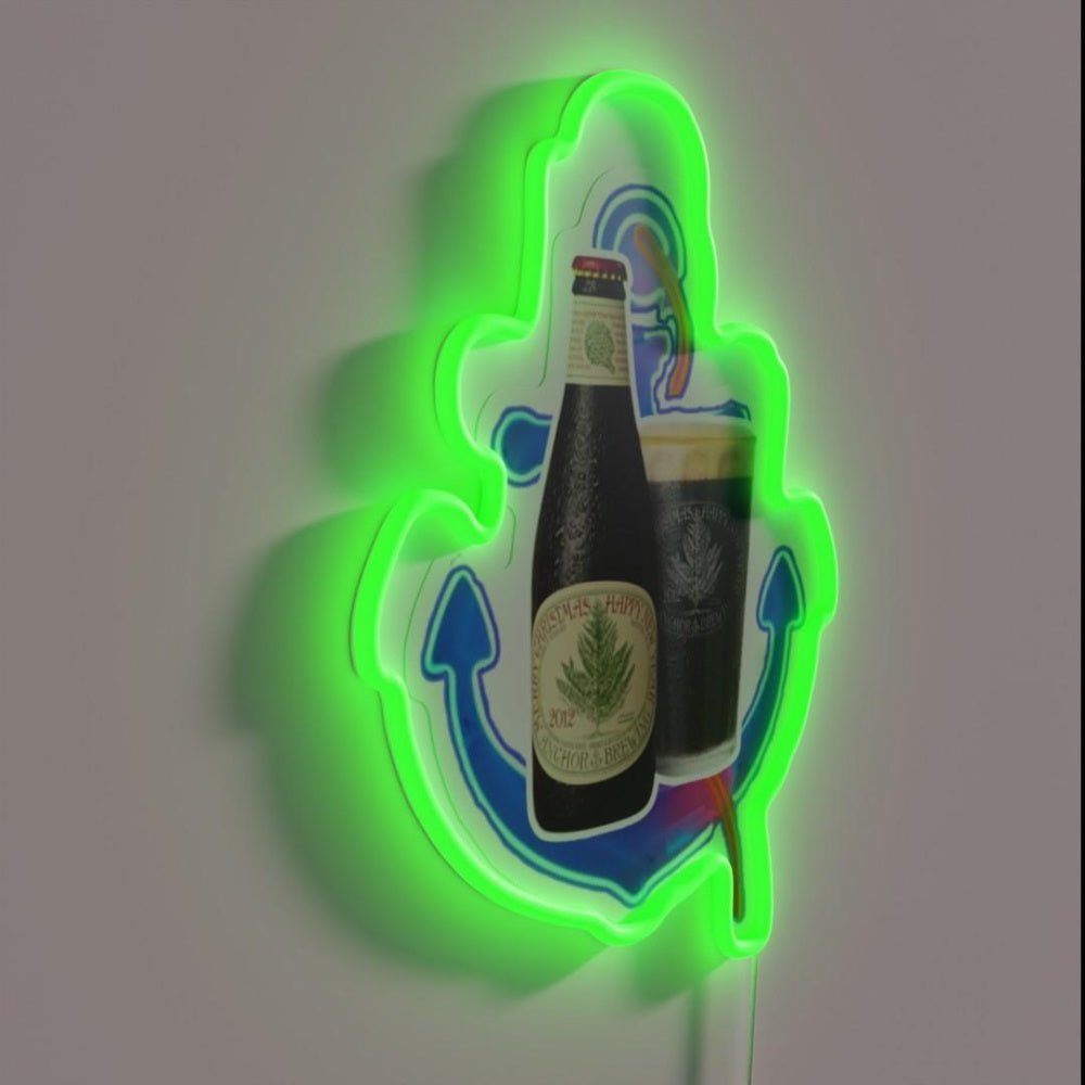 Anchor Steam Bottle Bar Art Rgb Led Neon Sign - Shineneon