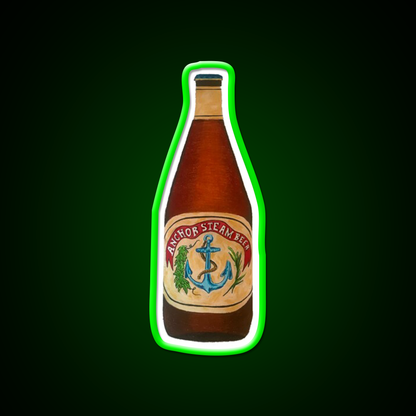 Anchor Steam Bottle Illustration Beer Bar Decor Led Neon Sign Rgb Color - LED neon sign view 8