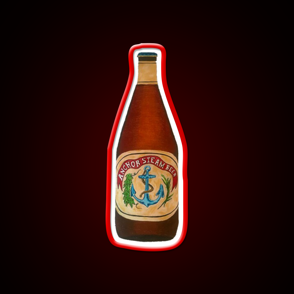 Anchor Steam Bottle Illustration Beer Bar Decor Led Neon Sign Rgb Color - LED neon sign view 10