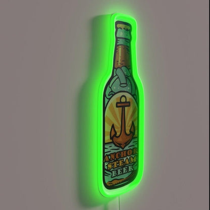Anchor Steam Bottle Rgb Led Neon Sign Bar Wall Art - Shineneon