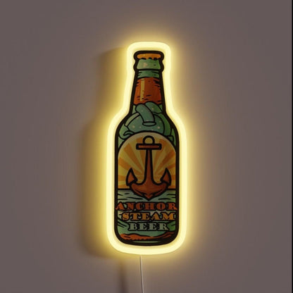 Anchor Steam Bottle Rgb Led Neon Sign Bar Wall Art - Shineneon