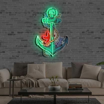 Anchors Up Led Neon Acrylic Artwork | Shineneon