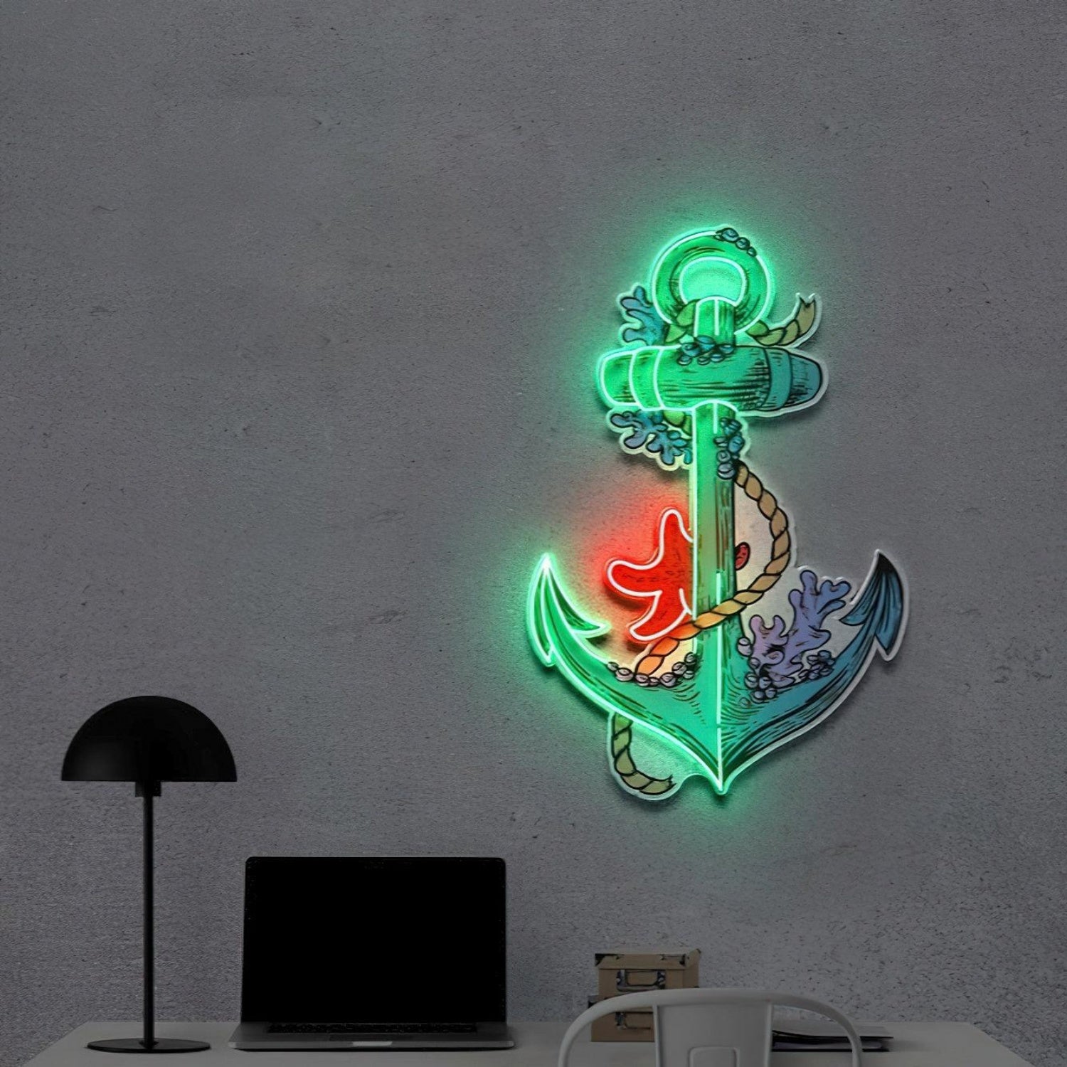 Anchors Up Led Neon Acrylic Artwork | Shineneon