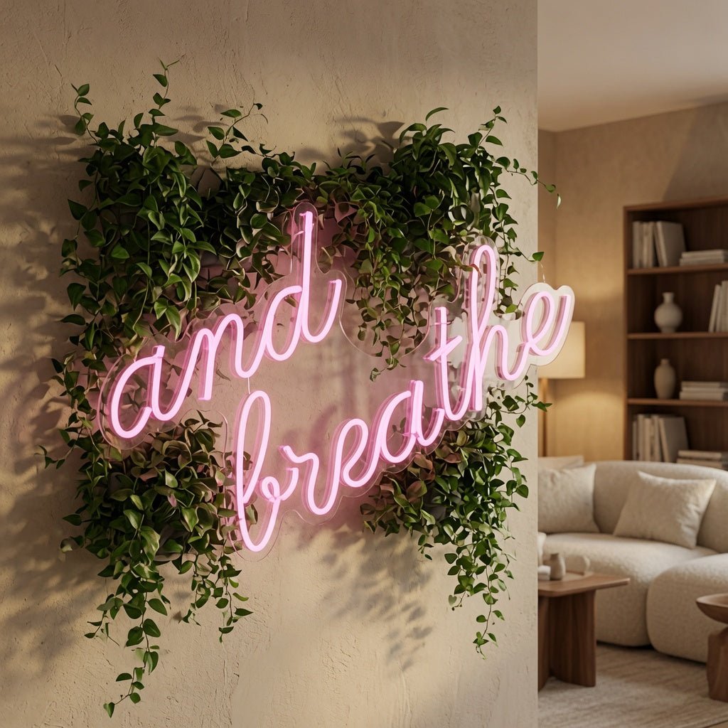And Breathe LED Neon Sign Home Wall Art - Shineneon