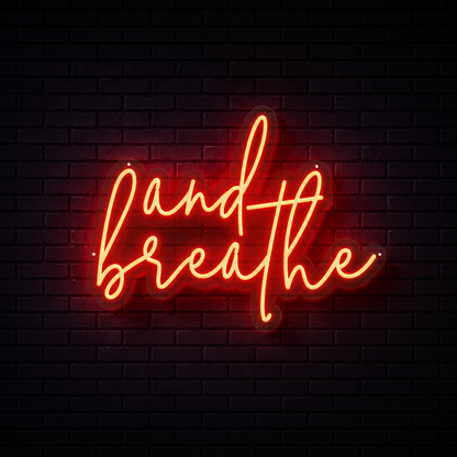 And Breathe Wall Decor LED Neon Sign - 01 Original Product Image