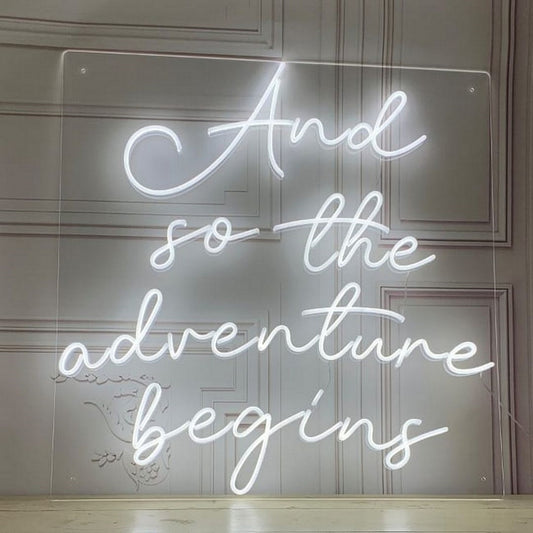 And So The Adventure Begins Led Sign Business Neon Sign