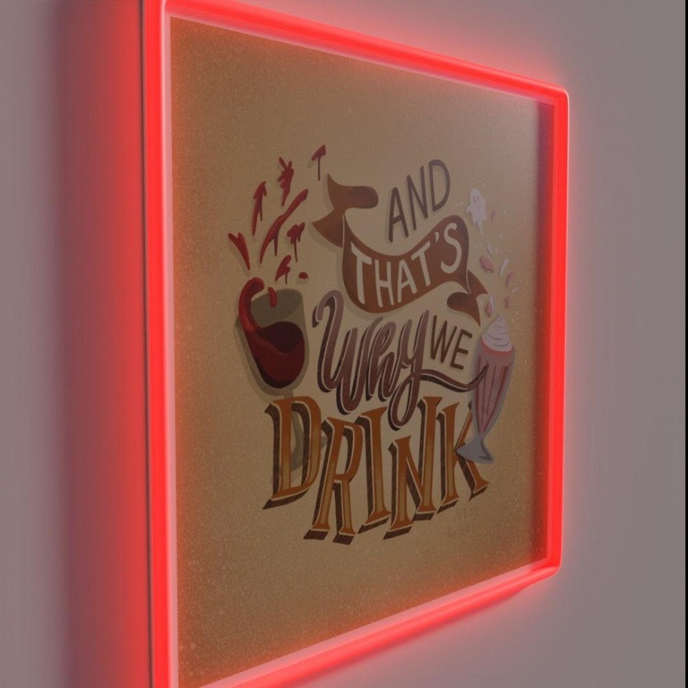 And Thatswhy We Drink Illustration Atwwd Rgb Led Neon Sign - Shineneon