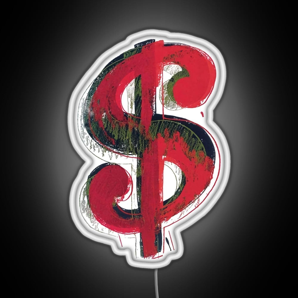 Andy Warhol Dollar Sign Rgb Led Neon Sign Pop Wall Art