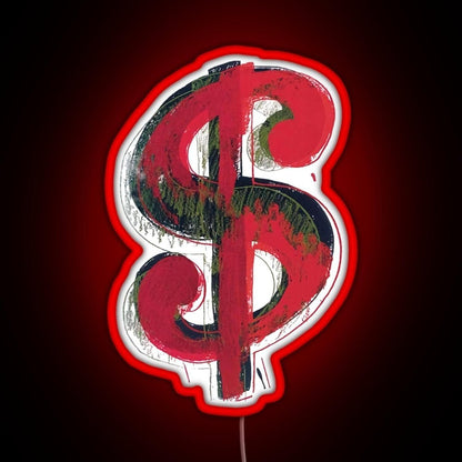 Andy Warhol Dollar Sign Rgb Led Neon Sign Pop Wall Art - Shineneon