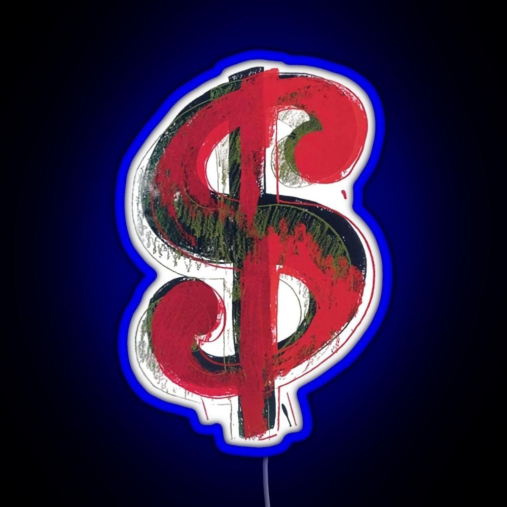 Andy Warhol Dollar Sign Rgb Led Neon Sign Pop Wall Art - Shineneon