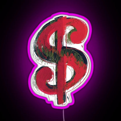 Andy Warhol Dollar Sign Rgb Led Neon Sign Pop Wall Art - Shineneon