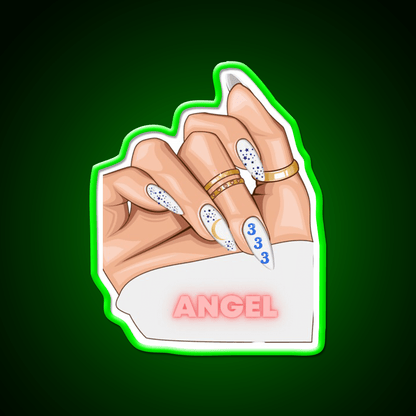 Angel 333 Nail Salon Led Neon Sign Rgb Color - Shineneon