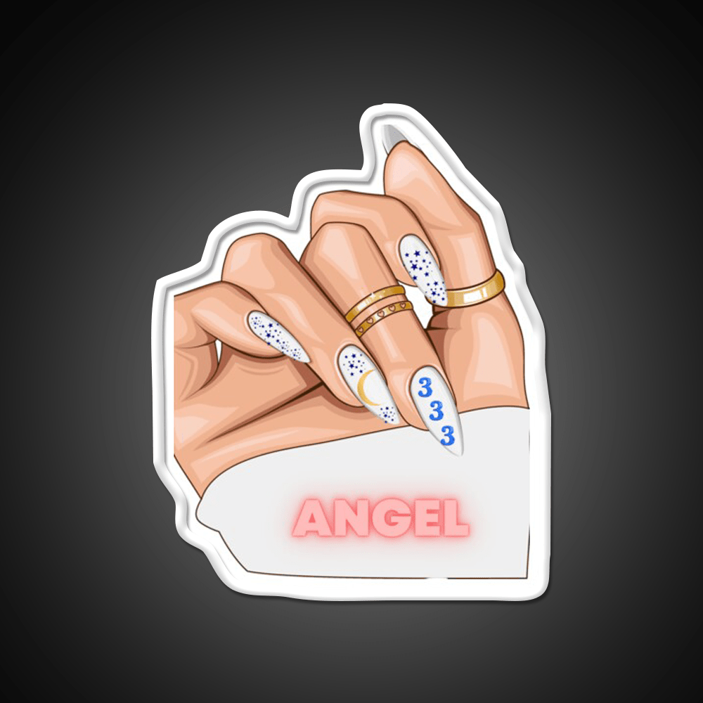 Angel 333 Nail Salon Led Neon Sign Rgb Color - Shineneon