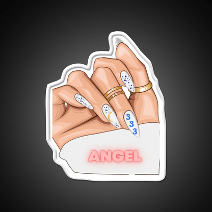 Angel 333 Nail Salon Led Neon Sign Rgb Color - Shineneon