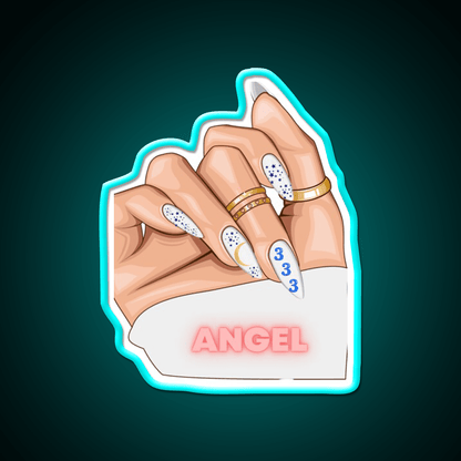 Angel 333 Nail Salon Led Neon Sign Rgb Color - Shineneon