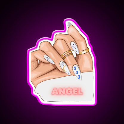 Angel 333 Nail Salon Led Neon Sign Rgb Color - Shineneon