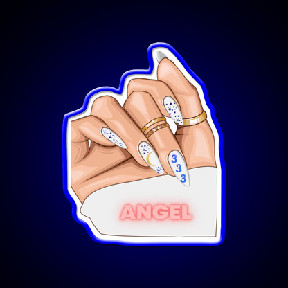 Angel 333 Nail Salon Led Neon Sign Rgb Color - Shineneon
