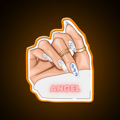 Angel 333 Nail Salon Led Neon Sign Rgb Color - Shineneon