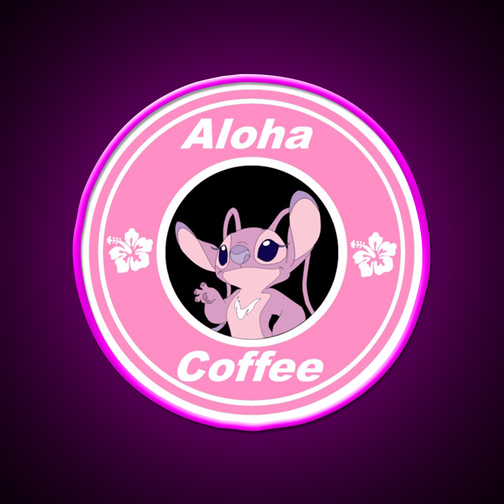 Angel Coffee Logo Cafe Led Neon Sign Espresso Bar Art Rgb Color - Shineneon