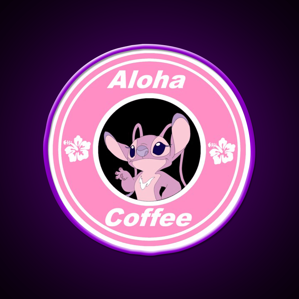 Angel Coffee Logo Cafe Led Neon Sign Espresso Bar Art Rgb Color - Shineneon