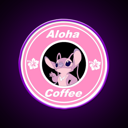 Angel Coffee Logo Cafe Led Neon Sign Espresso Bar Art Rgb Color - Shineneon