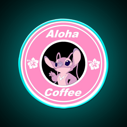Angel Coffee Logo Cafe Led Neon Sign Espresso Bar Art Rgb Color - Shineneon