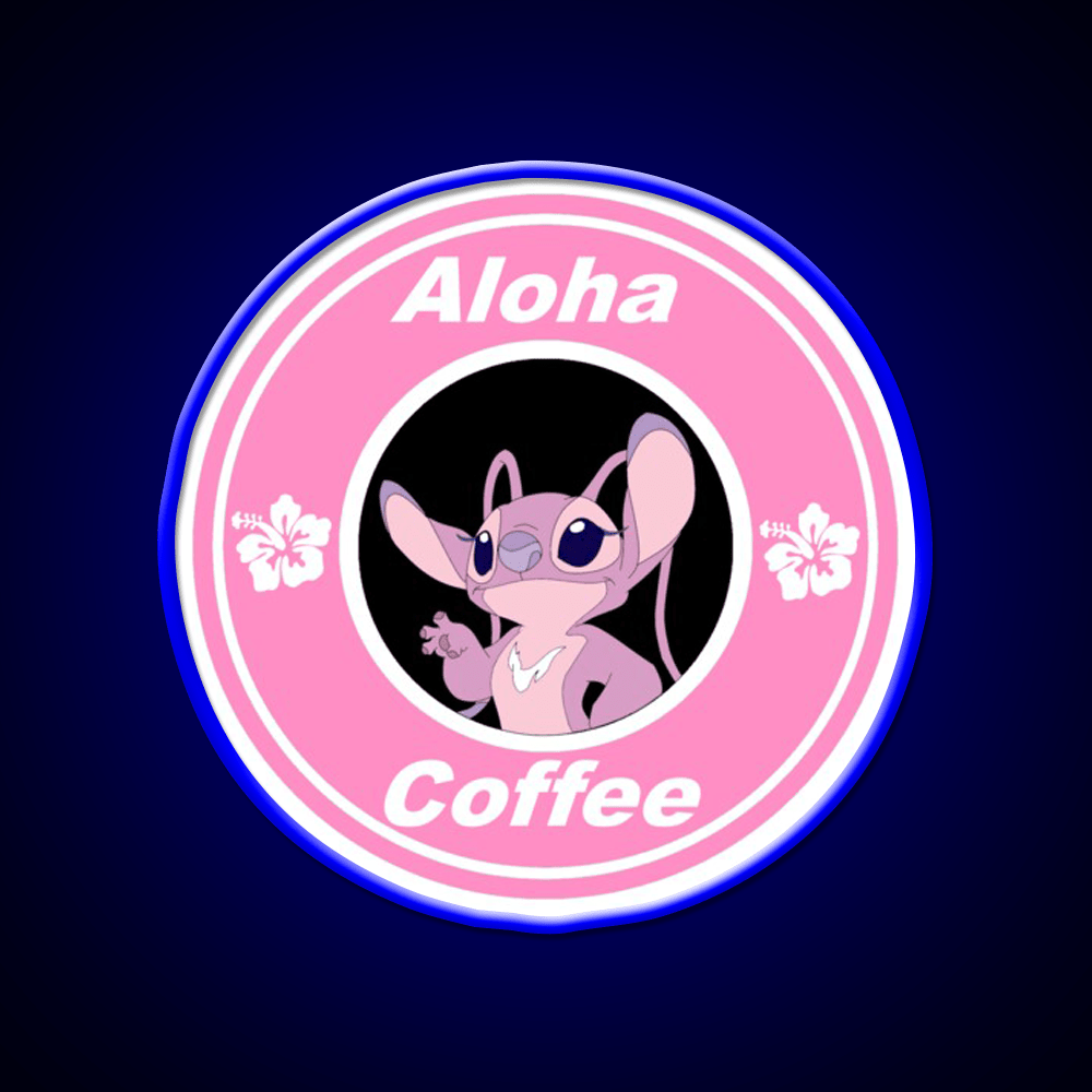 Angel Coffee Logo Cafe Led Neon Sign Espresso Bar Art Rgb Color - Shineneon