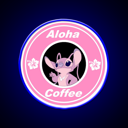Angel Coffee Logo Cafe Led Neon Sign Espresso Bar Art Rgb Color - Shineneon