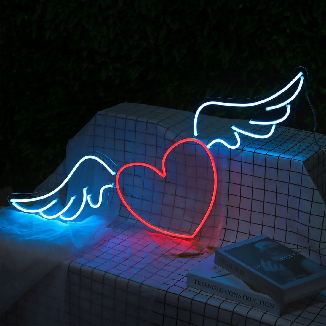 Angel Heart Led Sign Business Neon Sign